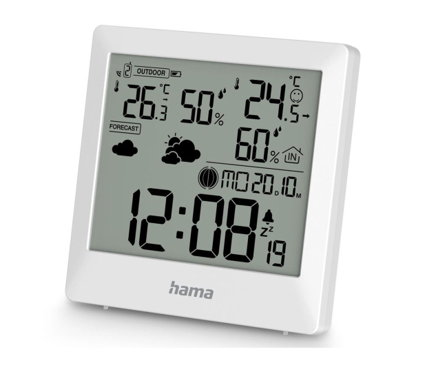 Hama STACJA POGODY PALAWAN TERMOMETR HIGROMETR BIAŁA - 1416480 - zdjęcie 2